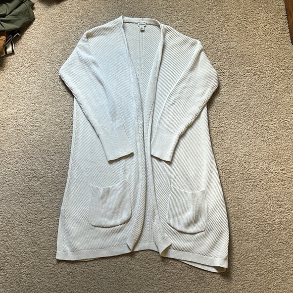 Women’s L.L.Bean Open Front Cotton Knit Cardigan size Small S - Picture 2 of 7